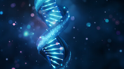 Obraz premium 3D rendering of double helix DNA structure