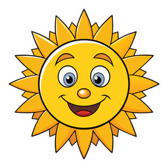happy sun cartoon