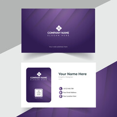 Unique Modern Clean Dark Purple Abstract Background Professional and Creative Print Ready Business Card Template