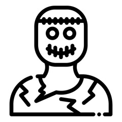 Zombie Icon in Line Style
