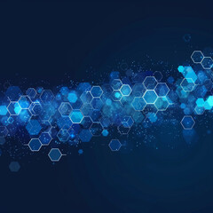 Burlin's Image #3 features geometric blue backdrop with chaotic hexagonal texture.