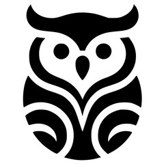 The owl logo is simple and beautiful