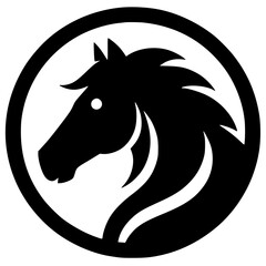 Fototapeta premium Horse head silhouette