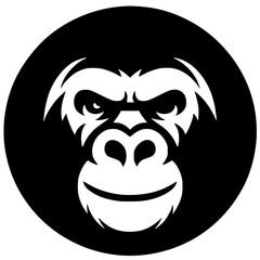 Gorilla head silhouette