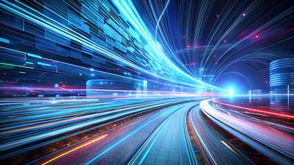 Light trails data transfer speed, Digital speed