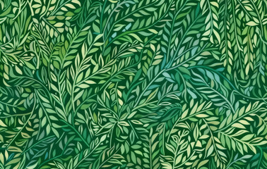 Lush Canopy: Seamless Botanical Foliage Pattern