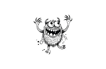 Monster logo design template vector illustration