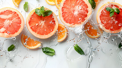 Fresh Oranges  range splashing concept Juice Orange And Fruit Water Splash, Generative Ai