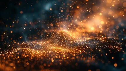 Fototapeta premium Contaminants, A closeup of air pollution, with particles visible in the air against a dark background. Illustration image, Minimal Style, Clean and Clear Color,