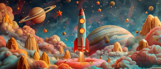 The rocket is a symbol of our ambition to reach for the stars, to explore the unknown, and to achieve great things.