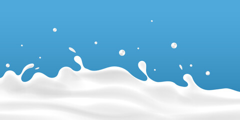 milky waves background. additional elements of milk design