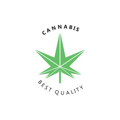 Obraz premium cannabis logo and marijuana leaf icon vector Stock Vector Image & Art - Alamy