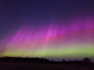 Northern lights (Aurora borealis) in the sky over Tromso, Norway