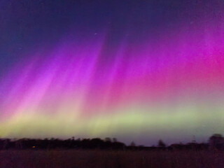 Northern lights (Aurora borealis) in the sky over Tromso, Norway
