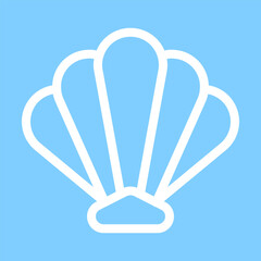 Art & Illustrationseashell icon, sign, symbol summer. Vector illustration