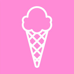 ice cream cone icon. Vector illustration