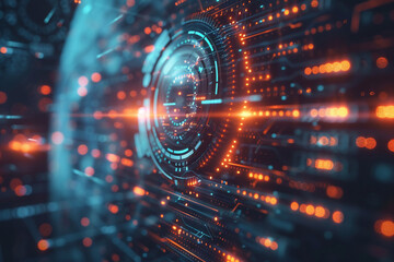 Fototapeta premium AI Machine learning in science ai network futuristic intelligence datum machine cyber digital concept.