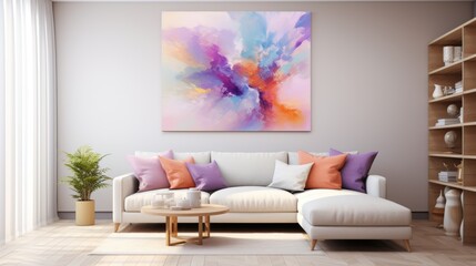 A beautiful abstract painting with a modern design, perfect for adding a touch of elegance to any room.