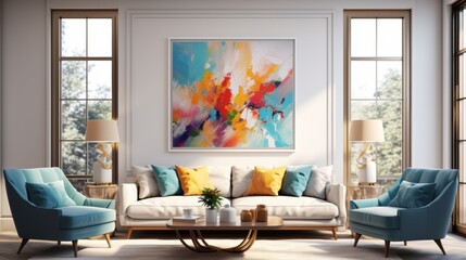 Brighten up your home with this beautiful, colorful painting. Perfect for any room, this piece of art will add a touch of elegance and sophistication.