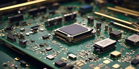 Obraz premium Highlight the beauty of electronic component