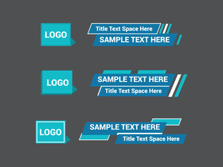 Vector Lower Third for Television News Bar Design Template, Lower Third News and Video Bars Set