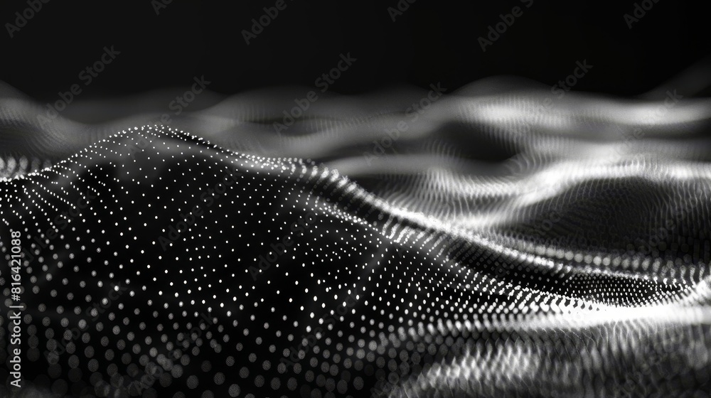 Poster abstract mesh digital art: a 3d illustration showcasing abstract wireframe patterns as digital art