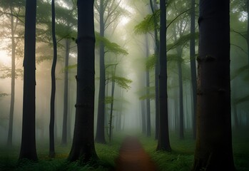 a forest where the leaves hum melodies, generative AI