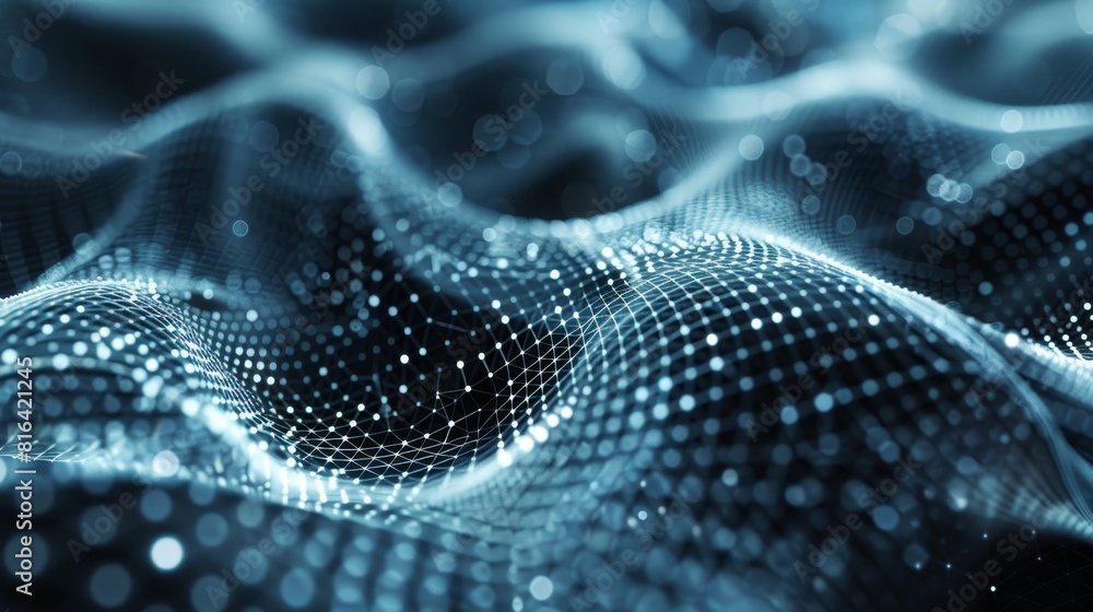 Poster abstract mesh technological innovation: a photo illustrating abstract mesh as a symbol of technologi