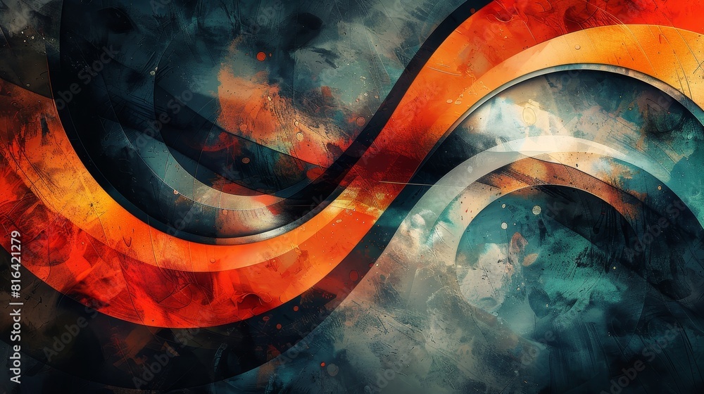 Poster conceptual design abstract: an abstract illustration representing conceptual design