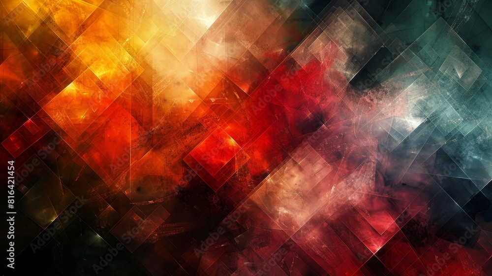Poster digital art abstract composition: a photo showcasing an abstract composition created through digital