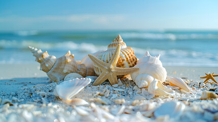 seashells on the beach