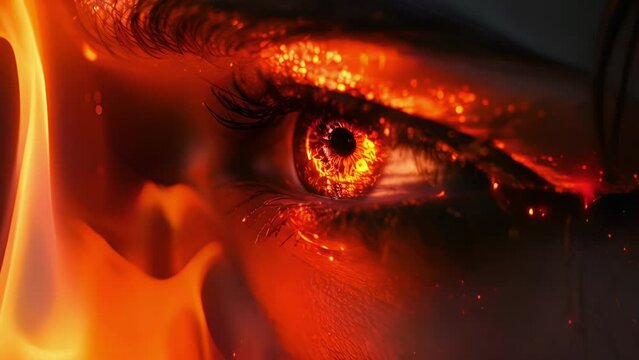 The flames reflect in the eyes of the poets enhancing their emotional delivery. .