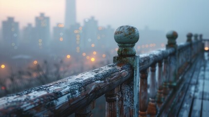 Dystopian Dawn, Foggy Urban Decay with a Hint of Sunrise