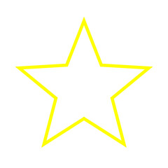 Star outline icon button and design element