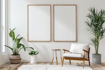 Blank Poster Mock Up Frame, Generative AI