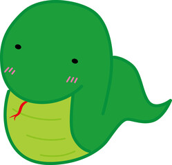 かわいいヘビのイラスト
