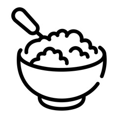 porridge Line Icon