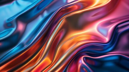 Obraz premium Vibrant Metallic Textures Creating a Mesmerizing Wave of Colors