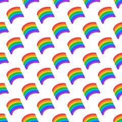 rainbow seamless pattern with ribbons