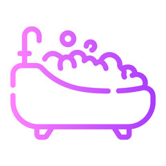 baby bath Line Gradient Icon