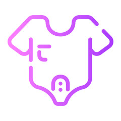 baby clothes Line Gradient Icon