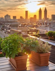 rooftop garden view