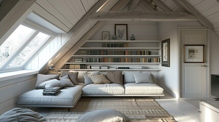 Modern loft farmhouse room minimalist interior 