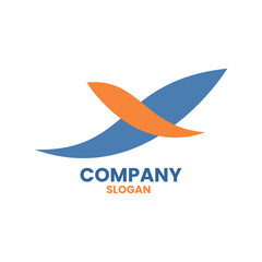 Abstract logo company with two color