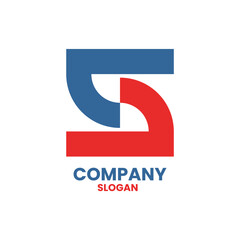 Arrow logo company with two color