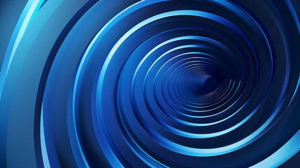 Obraz premium A blue spiral with a dark blue background. The spiral is very long and has a lot of detail