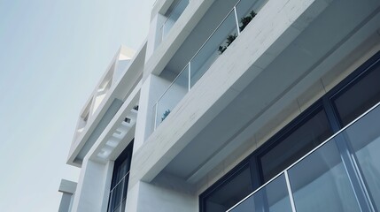 Apartment building mockup space and advertising billboard commercial housing and real estate in city Empty poster for property marketing branding and communication with announcement in : Generative AI