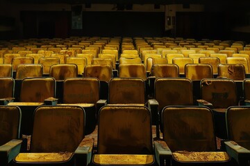 Fototapeta premium empty row of seats