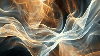 Fototapeta premium Elegant digital art depicting softly flowing smoke patterns in a seamless abstract background
