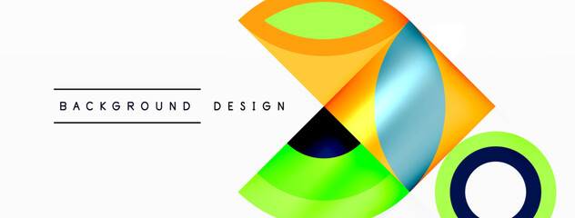 Circles and petals. Geometric beautiful abstract minimal template for Wallpaper, Banner, Background, Card, Book Illustration, landing page